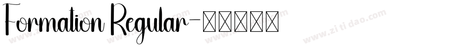 Formation Regular字体转换